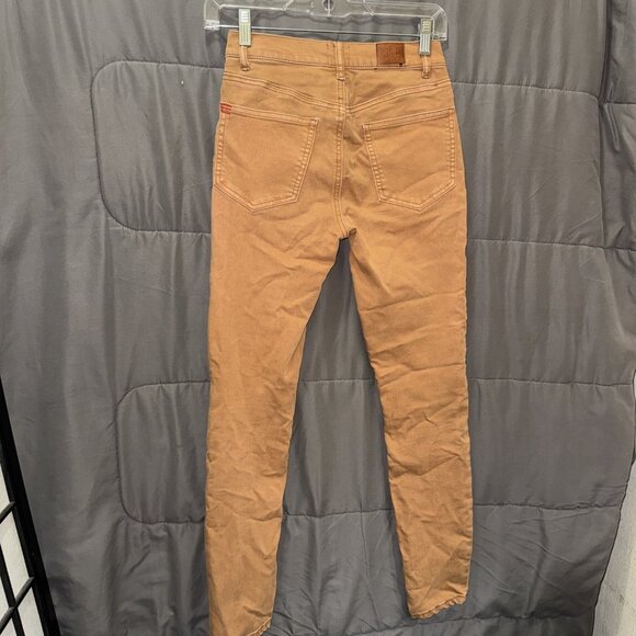 BDG Twig High Rise Skinny Jeans Size 24 Stretch Tan Denim 5 Pocket 24x26 - Picture 5 of 14